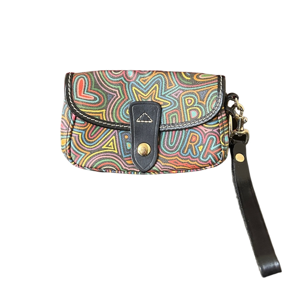 SOLD Dooney and Bourke Vintage Scribble Graffiti Wristlet - Made in the USA - Picture 1 of 16